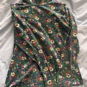 Maeve Blue Floral turtleneck